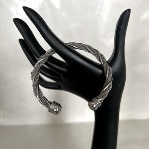 Classic Cable Silver Twist Bracelet